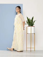 Off White Printed Waist Tie-Ups Jumpsuit-AHJSCFDP-40-ICH